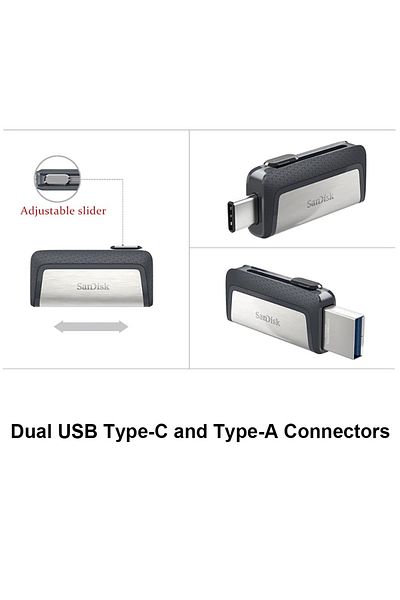 SanDisk 256gb Sdddc2 Sdddc2 Dual Plug Flash Drive Type-c Type A 32gb 64gb 128gb 256gb Otg Usb Pen Dr