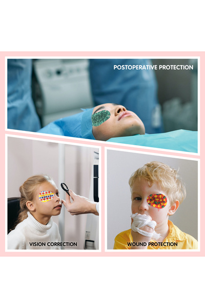 Choice 60 قطعة من رقعة العين المرنة الجديدة المكونة من 6 ألوان للأطفال والبالغين لعلاج الحول والكسل الطبي للعين