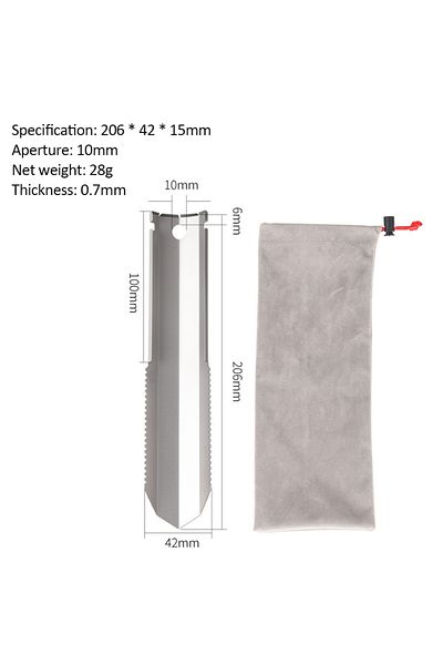 Choice A3 Outdoor Camping Shovel, Multifunctional Portable Titanium Shovel Ultralight Backpacking Multi Too