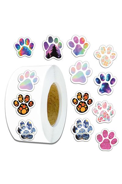 Choice 500pcs 500pcs Dog Footprints Mobile Phone Cartoon Cute Girl Heart Graffiti Decorative Hand Tent Stic