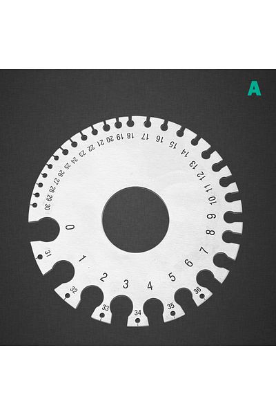Choice A 0-36 Round Awg Swg Wire Gauge Thickness Ruler Gauge Diameter Stainless Steel Measurer Tool
