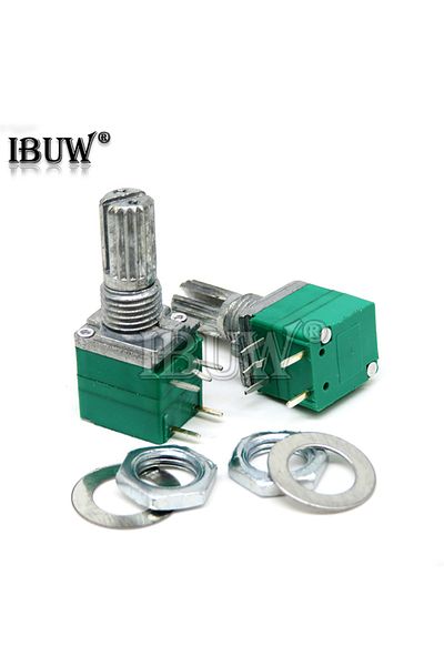 IBUW 10k Ohm 5pcs Rv097ns 5k 10k 20k 50k 100k 500k B5k With A Switch Audio 5pin Shaft 15mm Amplifier Sea