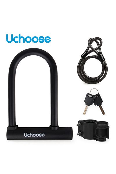 UCHOOSE Anti Theft Convenient Motorcycle Accessories Security Lock Reinforced With Key Anti Theft Lock U-...