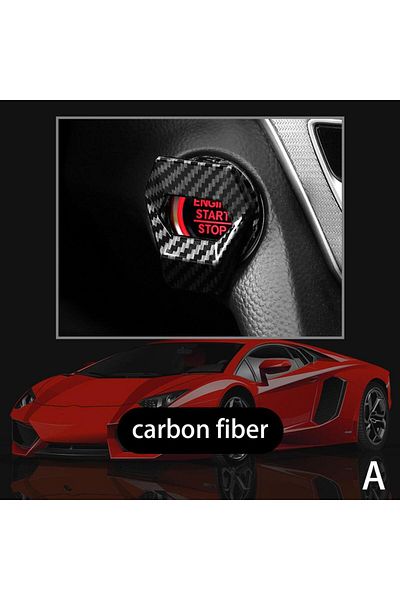 Choice A Car Engine Start Stop Switch Button Cover Ignition Anti-scratch Protection Decorative Sticky Cove.