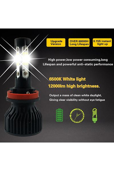 Choice H4/9003/hb2 Hi/lo White 2pcs 16000lm 50w H4 H8 H9 9004 9007 Hi/lo Beam H1 H3 H7 9005/hb3 9006/hb4 H8
