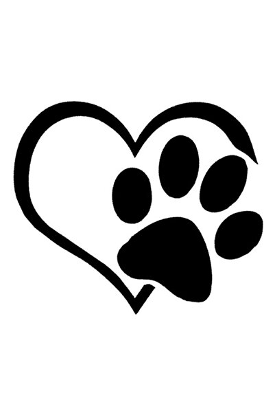 Choice ملصق عاكس للغاية على شكل قلب حب على شكل مخلب كلب لنوافذ السيارة ومصدات...