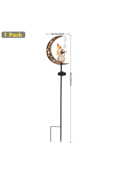 Choice 1 قطعة من مصباح ديكور يعمل بالطاقة الشمسية على شكل قمر ومصباح خرافي لل...