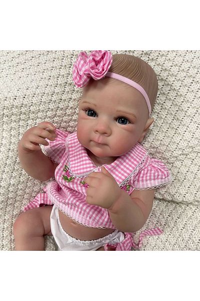 MRB Blue Eyes Full Vinyl Body 18inch Lifelike Bettie Full Body Silicone Vinyl Girl Washable Reborn Baby
