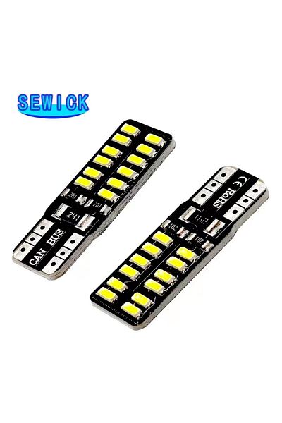Choice 100 قطعة بيضاء DC12V سيارة T10 Led 194 168 W5w 3014 SMD 24 Led مصابيح وقوف السيارات الجانبية L