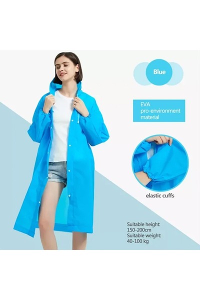 Taimi Rain Ponchos for Adults Reusable EVA Rain Coats for Women Men Waterproof Long Rain Jackets