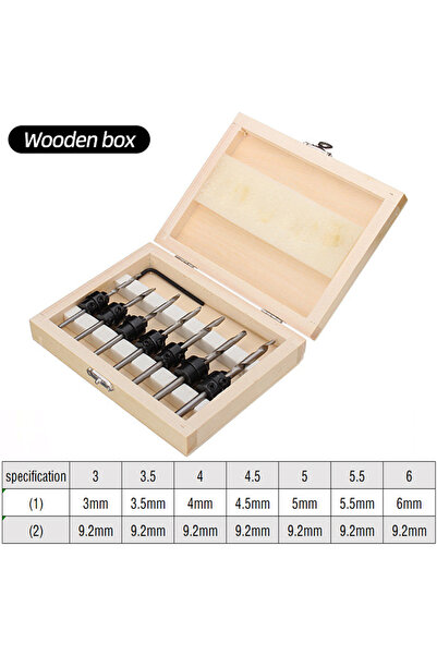 Choice صندوق خشبي طقم مثقاب مخروطي غاطس لحفر النجارة ثقوب تجريبية طوق توقف العمق