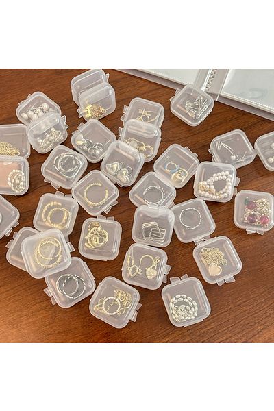 Choice 100 Pcs 40/100pcs Set Mini Clear Plastic Storage Box Jewelry Storage Case Transparent Storage Organi