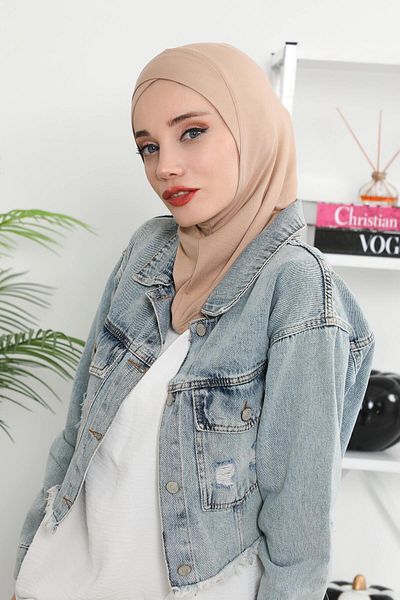 Aisha's Design قبعة من القطن الممشط مع تفاصيل متقاطعة في الأمام، tb-4، tb-4