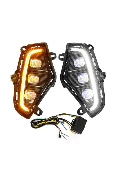 Choice White Yellow Daytime Running Lamp Drl Led Lights Fog Toyota Rav4 2019 2020 2021 Turn Signal Daylight