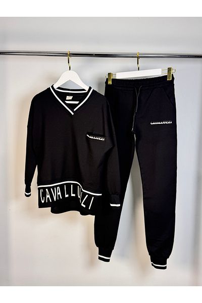 Posh Chic Red & Black Tracksuit Set "Stylish & Sports Combination"