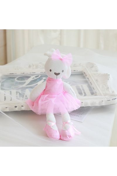 Choice Pink 1pc 42cm Cute Rabbit Wear Cloth With Dress Plush Toy Stuffed Soft Animal Dolls Ballet Rabbit Fo