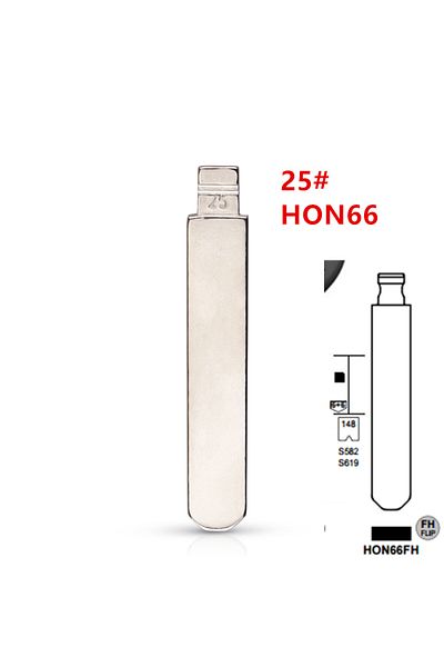 Choice 10pcs Hon66 Flip Blank Key Blade 25# Hon66fh For Accord Fit City New Odyssey For Kd Keydiy Xhorse...