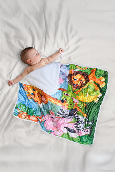 irkkids منشفة شاطئ منقوشة بأشكال حيوانات الغابة الناعمة للأطفال والرضع، مصنوع...