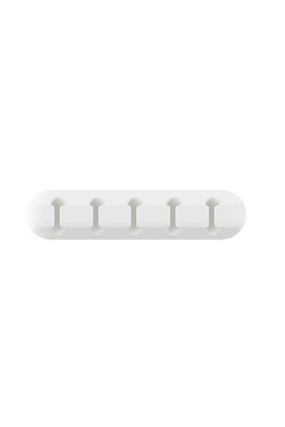 Choice مشابك حامل الكابلات البيضاء منظم أسلاك الكابلات من السيليكون USB مشابك إدارة لف كابلات ذاتية الصنع