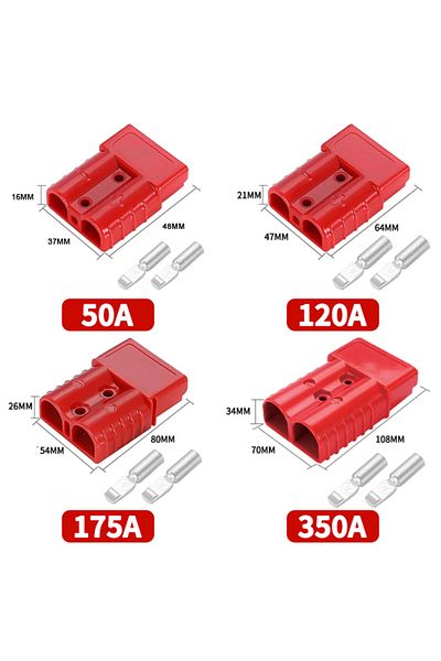 Choice 50a 2pcs Red 2/6/10pcs 50a 120a 175a 350a Battery Charging Connector 600v High Current Fast Power Pl