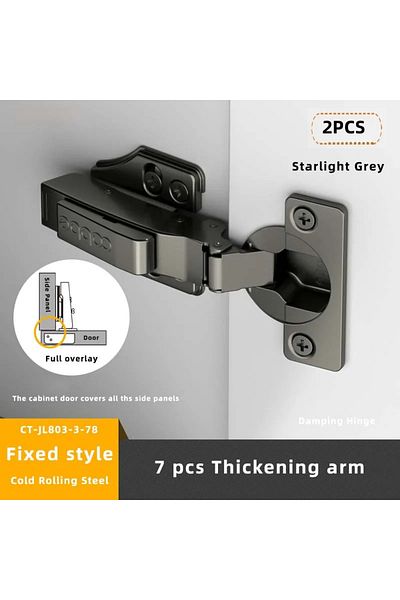 Choice 803-78 Full Overlay 2pc Cold Rail Steel Two-stage Damping Door Hydraulic Hinges Cabinet Door Hinge D
