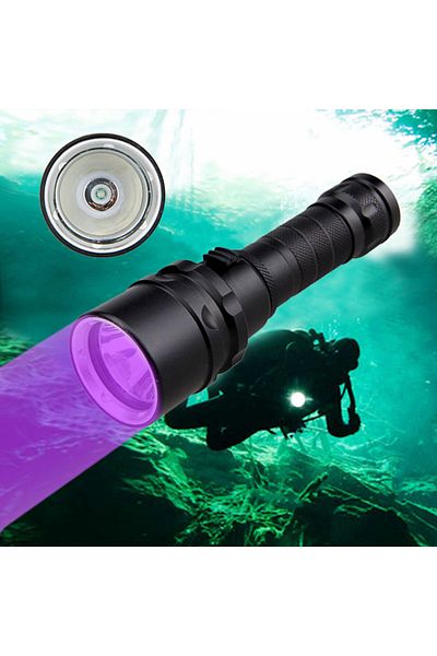 Choice Not Battery Purple Uv Led Portable Lamp Powerful Aluminum Diving Torch Lamp Super Mini 9 Led Flashli