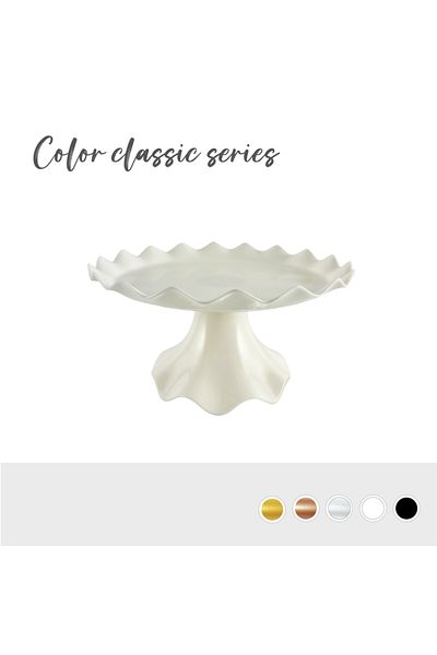 Choice White Colorful Round Cake Stand Cake Holder Dessert Stand Plastic Plate For Wedding Birthday Party D