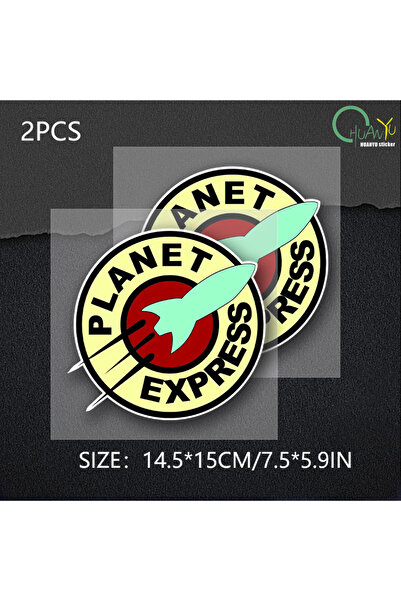 Choice 14.5x15 سم C148A2 2 قطعة ملصق PVC لسيارة Planet Express مقاوم للماء عل...