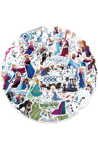 Choice 50PCS Disney Frozen Anna Elsa Movie Stickers Anime Decal Skateboard Laptop Motorcycle Cute Kawaii...