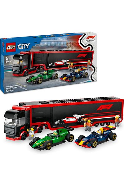 STOREMAX Svtcrt City Rb20 and Amr24 F1 Truck with F1 Car 60445-8 Kids Racing Arab for Ages and up