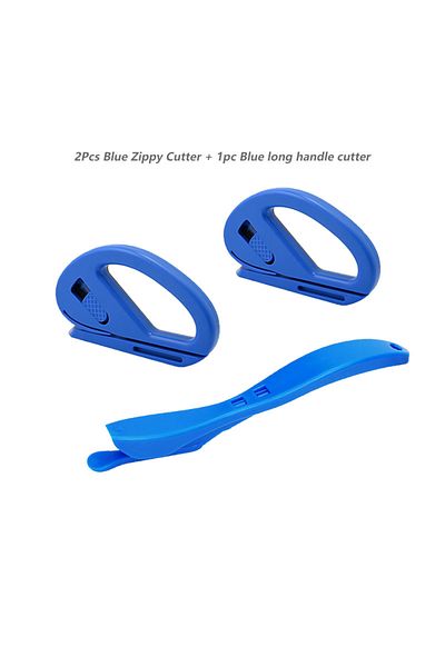 Choice 3pcs Blue Set 3pcs Wrapping Paper Cutter Gift Wrap Film Cutter Safety Paper Cutting Tool For Window