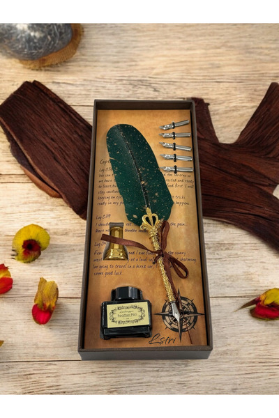 lstri Mürekkepli Hokka Zarif Tasarım Divit Kalem Set Sevgililer ve Öğretmenle...