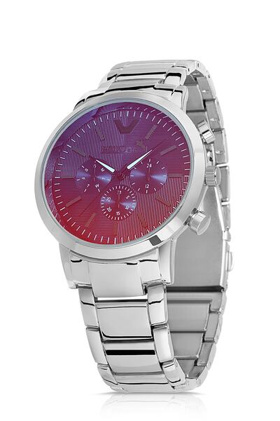 Polo Air Men's Wristwatch Colored Glass Feature Silver Color