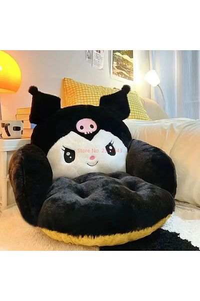 Choice Kuromi 55x45cm Sanrio Cinnamoroll Big Size Cute Plush Half Surrounded Black Kuromi Cushion Backrest