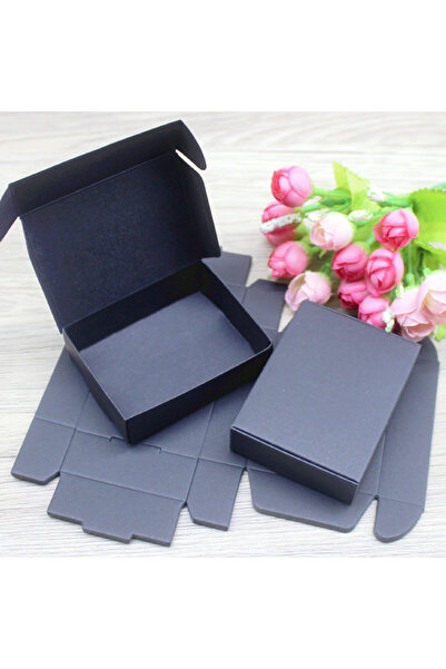 Choice علبة عرض مجوهرات سوداء خام فارغة - 10 قطع بحجم 8x6x2 سم، بيضاء/كرافت/س...