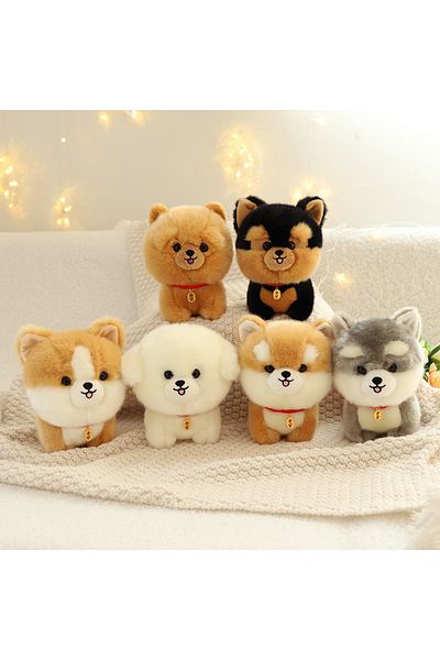 Choice 20cm Chow Chow Zu Kawaii Teddy Pets Lifelike Fluffy Puppy Soft Doll Cute Small Chow Pomeranian Corgi