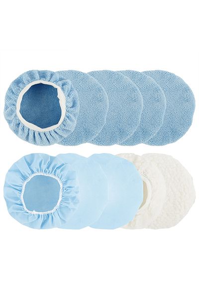 Toorise 10pcs 10pcs 9-10inch Car Polishing Pad Auto Soft Microfiber Bonnet Polisher Soft Wool Wax Wash Buffe