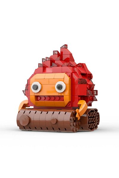 BuildMoc 252 قطعة من مكعبات بناء شخصية شيطان النار كالسيفير قلعة متحركة شخصيات كرتونية DIY