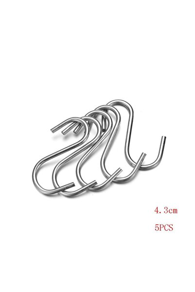 Choice 4.3 سم (5 قطع) 5 قطع على شكل حرف S خطافات خطافات حامل منظم رف تخزين من...