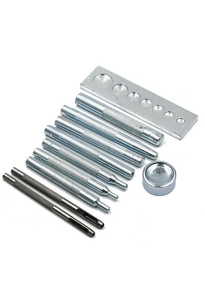 Choice 11Pcs Snap Rivet Fastener Buttons Installation Tool Kit For DIY Leather Crafts Hand Punch Tools S...