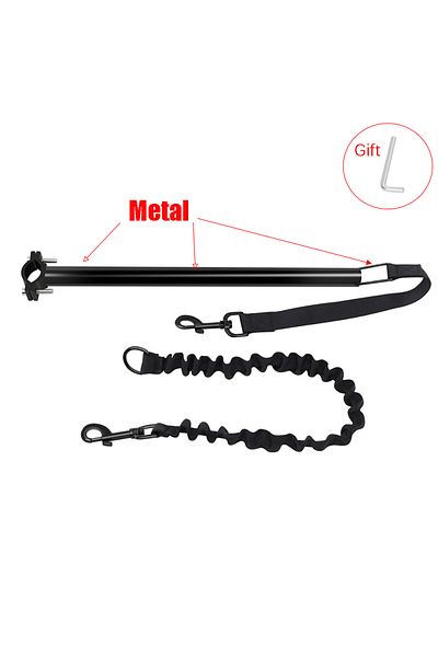 Choice Black Bicycle Walking Dog Leash, Dog Leash, Removable Elastic Dog Bicycle Leash, Metal Leash, Cyclin