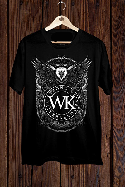 FECCY Tricou supradimensionat din bumbac cu imprimeu WK Live Forever