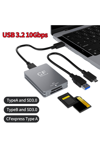 Choice1 2-in-1 CFexpress Type A &SD Card Reader CF Express Card Reader Type A Adapter USB 3.2 10Gbps Port...