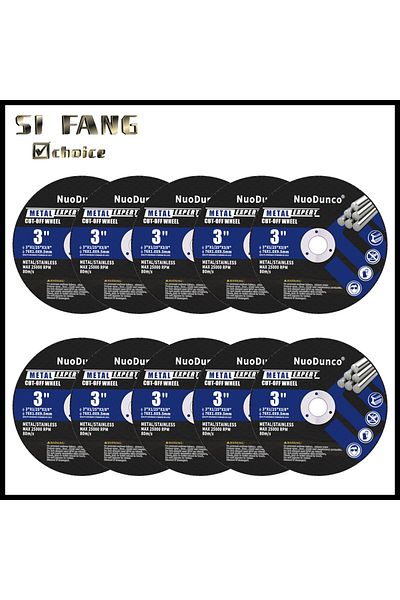 SI FANG 10 قطع 75 مم قرص قطع معدني عجلة قطع صغيرة 1 مم سمك شفرة المنشار الراتنجية المعدنية والخشبية المصنوعة من الفولاذ المقاوم للصدأ...