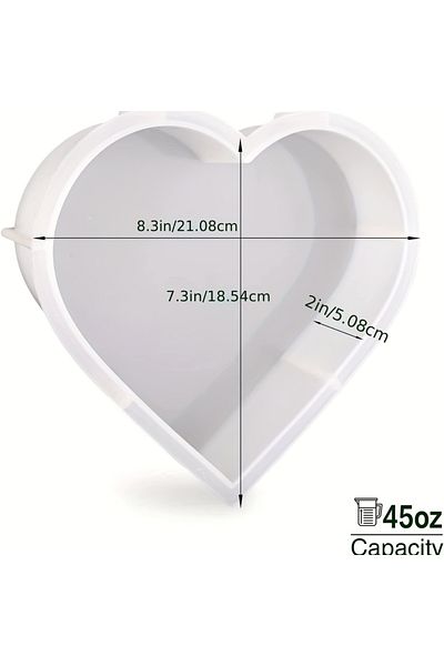 Choice Heart Shaped Large Silicone Molds For Resin,8.3inch Large Heart Resin Mold,deep Heart Mold For Flowe