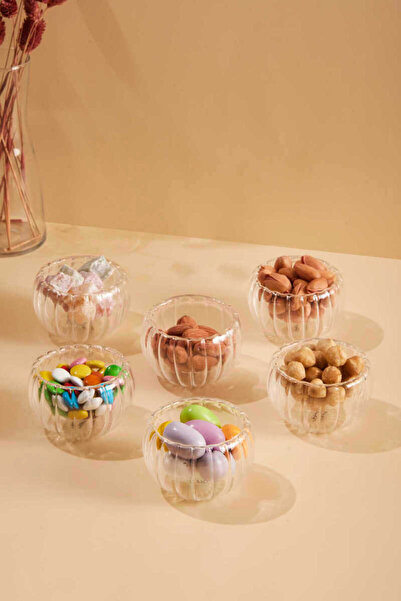 Zuciland 6 Lı Çift Cidarlı Mini Sosluk Lokumluk Kahve Yanı