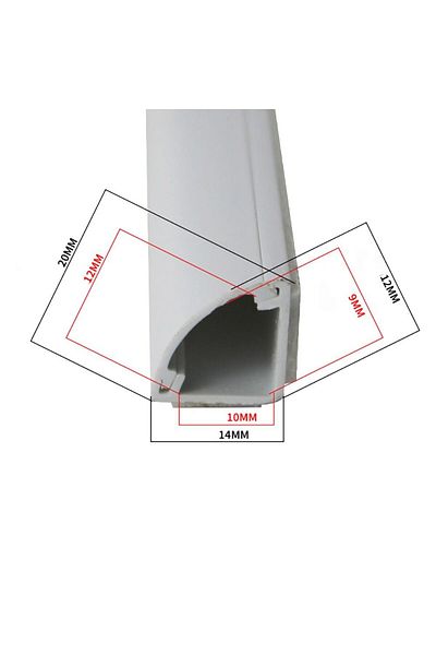 Choice White Triangle Slot Floor Cord Cover Self-adhesive Cord Protector Extension Wiring Duct Protector El