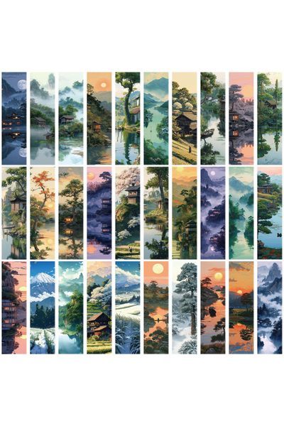 Choice 30PCS 30PCS a landscape of lakes and mountains Bookmarks Creative Gift...