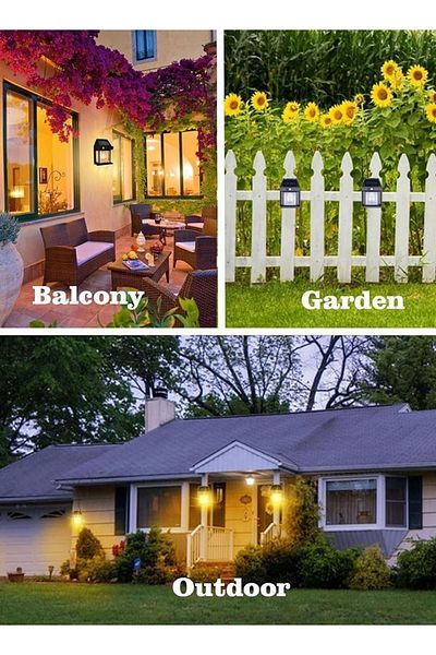 cBk Solar Fence Light , Motion Sensor Outdoor Light, 3 Lighting Modes