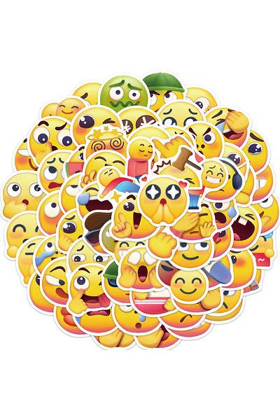 Choice 69pcs All 69pcs Cute Smiling Face Sticker Kawaii Cartoon Funny Toy Creative Waterproof Decal For Lap